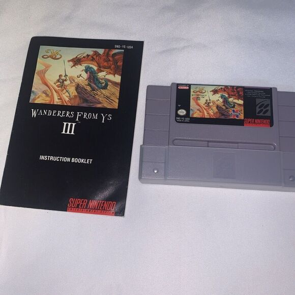 vintage game Wanderers From Ys III(Super Nintendo Entertainment System, 1992) - Picture 2 of 9